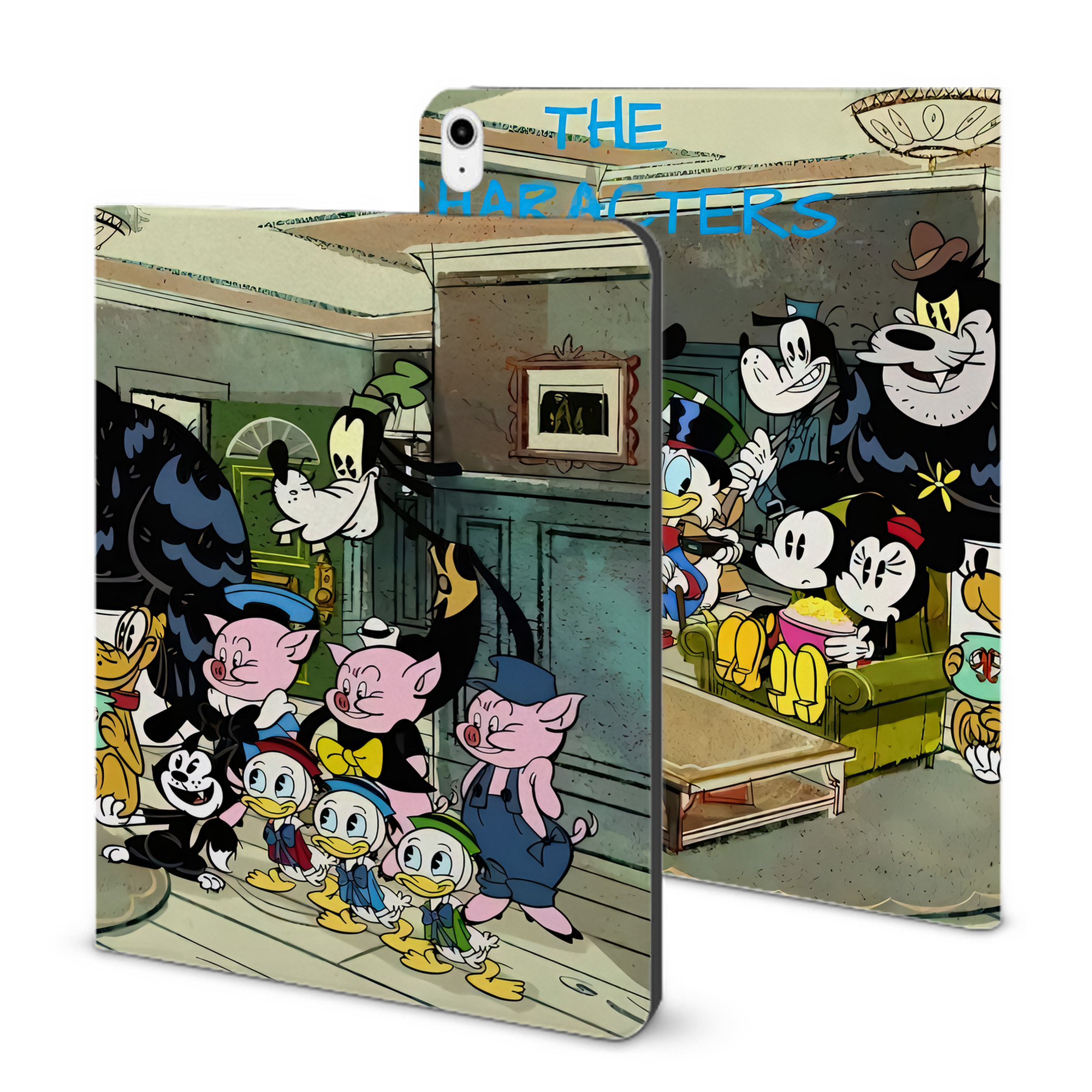 （画像用） ミッキーマウス Mickey Mouse IPadケース ペンホルダー付き ブックスタイルデザイン